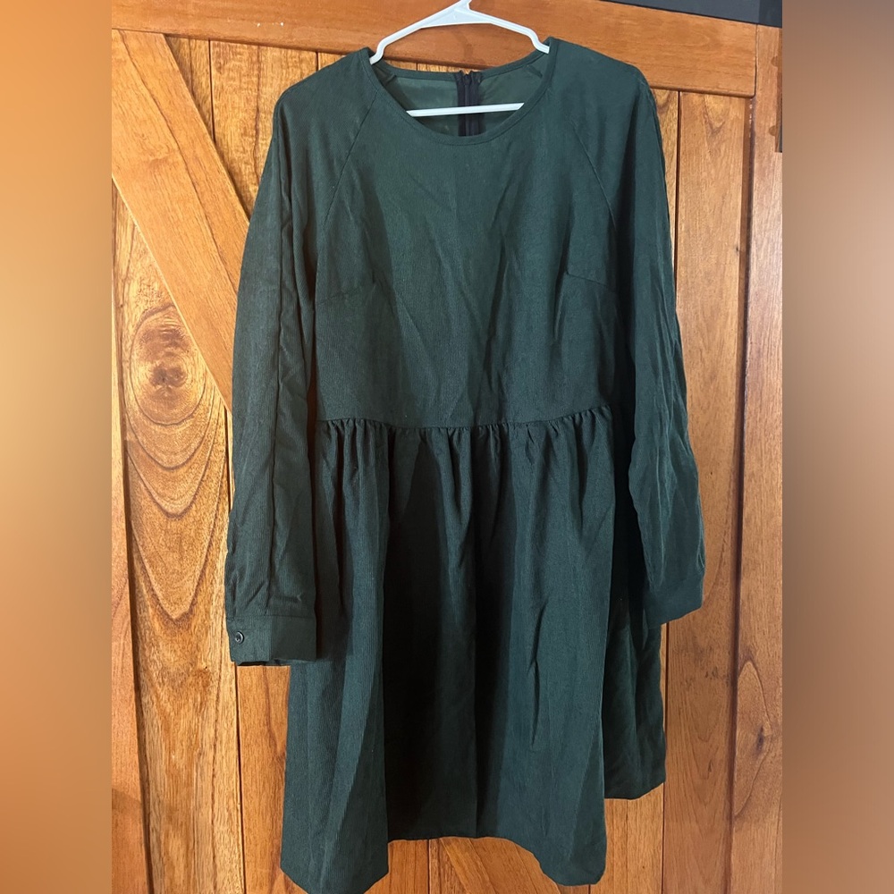 SHEIN Casual Dark Green Dress